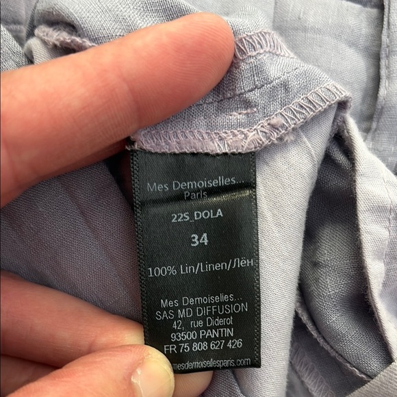 Mes Demoiselles Linen Light Gray Men's Chinos - Picture 7 of 11